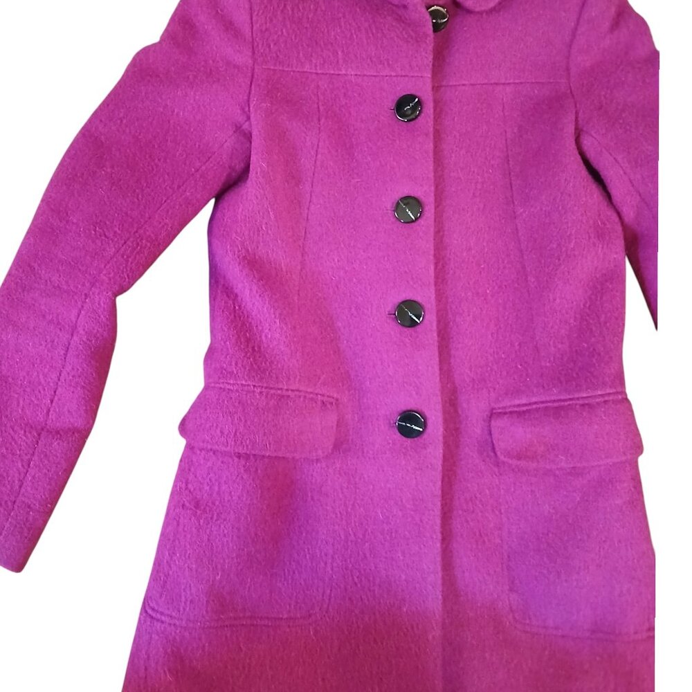 H & M Wool Blend Fuchsia Peacoat XS - Picture 5 of 8